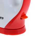 Чайник электрический Jarkoff JK-918R, 1.7 л, 2200 Вт, бело-красный - Фото 3