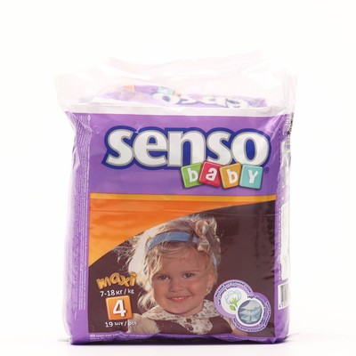 Подгузники «Senso baby» Maxi (7-18 кг), 19 шт
