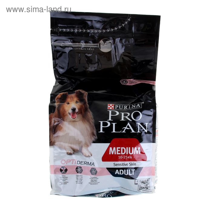 Сухой корм PRO PLAN для собак с чувствительной кожей, лосось/рис, 1.5 кг - Фото 1