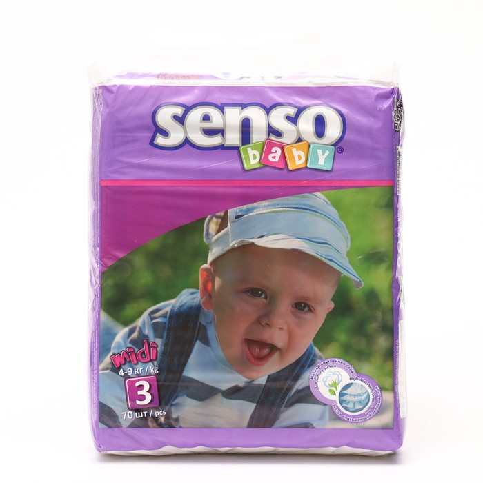 Подгузники «Senso baby» Midi (4-9 кг), 70 шт - Фото 1