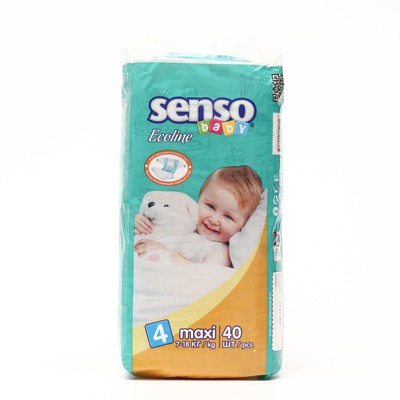 Подгузники «Senso baby» Ecoline Maxi (7-18 кг), 40 шт