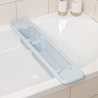 Полка на ванну, 71×15×10 см, цвет голубой - фото 8448547