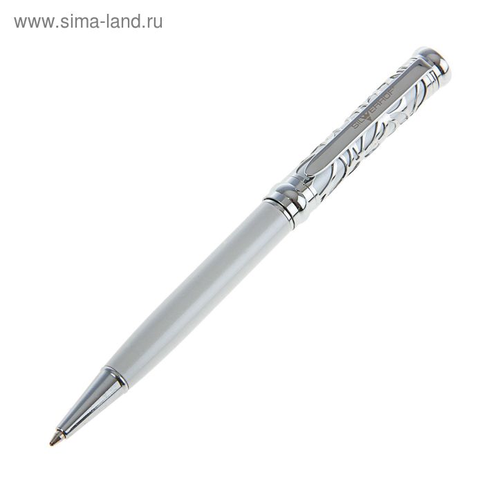 Ручка подарочная Silwerhof GRACEFUL, корпус перламутр белый с лазерной вырубкой - Фото 1
