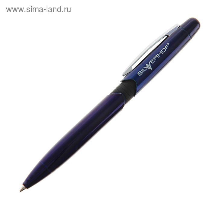 Ручка подарочная Silwerhof STRICT, корпус металлический синий - Фото 1