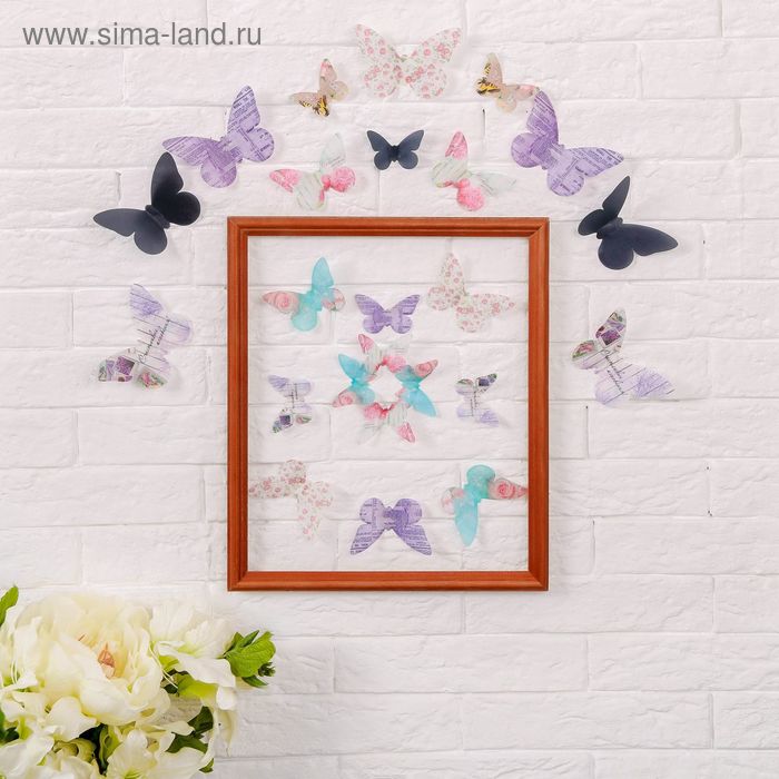 Набор декоративных бабочек «Нежный", 16,5 х 11,5 см - Фото 1