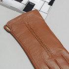 Перчатки женские, размер 7, S, с подкладом, цвет коричневый - Фото 2