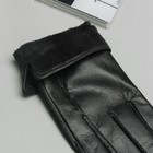 Перчатки женские, пуговки, размер 7, S, с подкладом, цвет чёрный - Фото 3