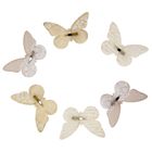 Набор декоративных бабочек"Кружевно-жемчужный" на стену (6 шт.), на заколках - Фото 3