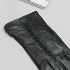 Перчатки женские, размер 7, S, с подкладом, цвет чёрный - Фото 2