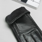 Перчатки женские, размер 8, M, с подкладом, цвет чёрный - Фото 3
