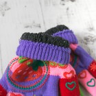 Перчатки детские двуслойные Collorista "Клубничка", размер 18 (р-р произв. 15), цвет фиолетовый - Фото 3