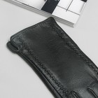 Перчатки женские, окантовка, размер 7, S, с подкладом, цвет чёрный - Фото 2