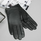 Перчатки женские, бантик, размер 8, M, с подкладом, цвет чёрный - Фото 1