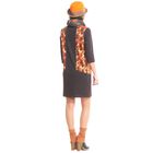 Платье женское 3988 цвет коричневый/оранжевый, р-р 48 - Фото 2