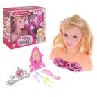 Кукла-манекен для создания причёсок "Модница" с аксессуарами, БОНУС - наклейки, книга по созданию макияжа - Фото 1