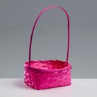 Набор корзин плетёных, бамбук, 3 шт., розовый цвет, прямоугольные - Фото 2