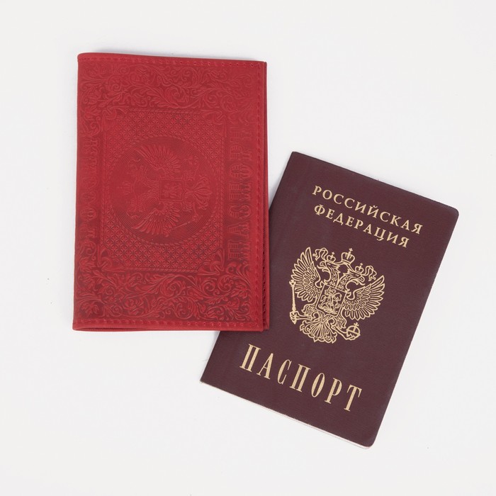 Обложка для паспорта , цвет красный - фото 1918663360