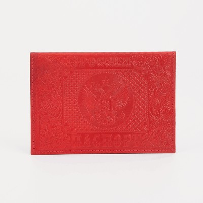 Обложка для паспорта «Герб», цвет красный