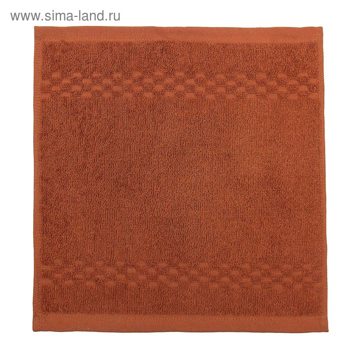 Полотенце Collorista однотонное, цвет коричневый, размер 30х30 см +/- 3 см, 360 гр/м2 - Фото 1