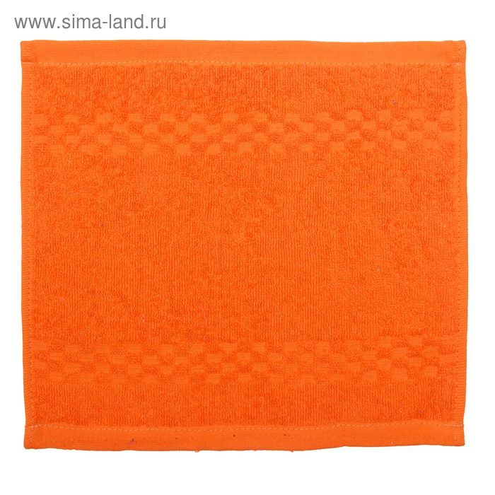 Полотенце Collorista однотонное, цвет оранжевый, размер 30х30 см +/- 3 см, 360 гр/м2 - Фото 1