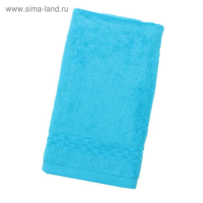 Полотенце Collorista однотонное, цвет голубой, размер 50х90 см +/- 3 см, 400 гр/м2 - Фото 1