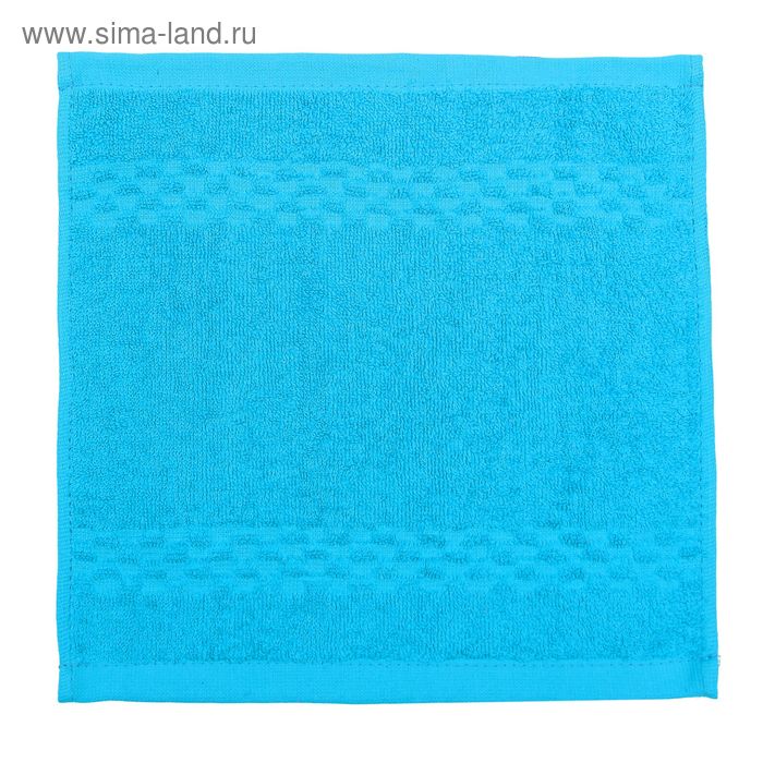 Полотенце Collorista однотонное, цвет голубой, размер 30х30 см +/- 3 см, 360 гр/м2 - Фото 1