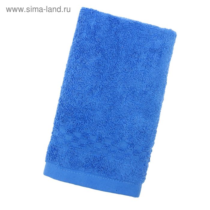 Полотенце Collorista однотонное, цвет синий, размер 40х70 см +/- 3 см, 400 гр/м2 - Фото 1