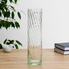 ваза "Цилиндр" риф. d-80, h-300 мм. 1,35л  из прозрачного стекла (без декора) - фото 5900057