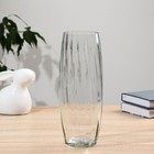 ваза "Бочка" риф. h=26 см, d=8 см из прозрачного стекла (без декора), микс - фото 317894141