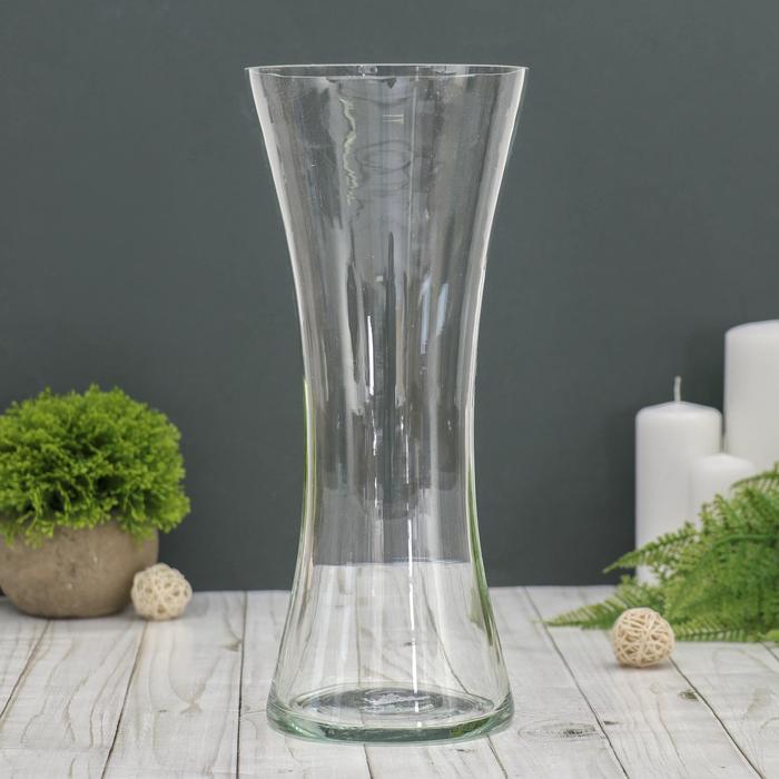 ваза С-53 h 300 мм. из прозрачного стекла (без декора) - Фото 1