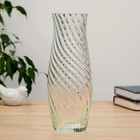 ваза С-64 риф. H 260 мм. из прозрачного стекла (без декора) - фото 4791253