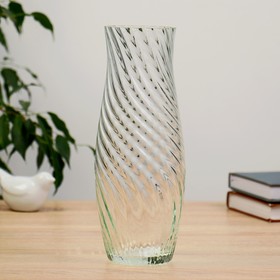 ваза С-64 риф. H 260 мм. из прозрачного стекла (без декора)