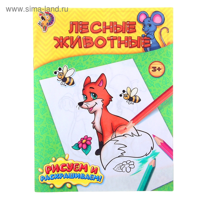 Раскраска детская «Лесные животные», 12 стр. - Фото 1