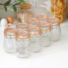 Банка для сыпучих продуктов Optima, 500 мл, с бугельным замком, ПРОЗРАЧНОЕ силиконовое кольцо - Фото 7