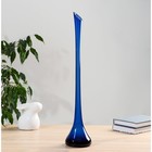 ваза С-81/3 из синего стекла (без декора) h=51см, d горлышка=3х2.5см, d основания=12см - Фото 2