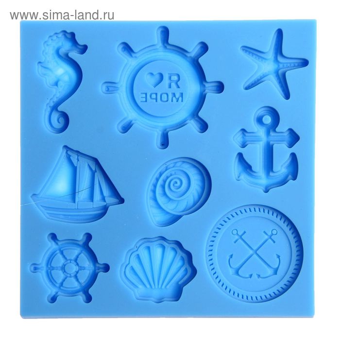 Молд для творчества «Я люблю море», 8 × 8 см - Фото 1