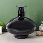 Ваза «Чёрный глянец», 8 л, 28×30 см, стекло, чёрная - фото 35224452