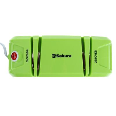 Точилка для ножей Sakura SA-6604GR, электрическая, 120 Вт, зелёная