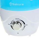 Увлажнитель воздуха Sakura SA-0600BL, ультразвуковой, 25 Вт, 1.5 л, голубой - Фото 2