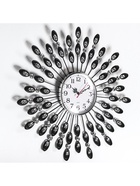 Часы настенные, интерьерные, большие «Павлин», плавный ход, d-48 см, циферблат d-14 см 1252067