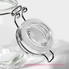 Банка для хранения сыпучих Доляна «Овал», 100 мл, 5.5×9 см, с бугельным замком, стекло - Фото 4