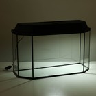 Аквариум "Панорамный" с крышкой, 60 литров, 64 х 26 х 36/41 см, чёрный - Фото 6