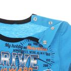 Комплект для мальчика (футболка+шорты), рост 86 см (18 мес), цвет бирюзовый/тёмно-синий (арт. Н001) - Фото 3