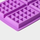 Форма для выпечки Доляна «Сладости. Венские вафли», силикон, 28.5×18.5 см, 4 ячейки (12.3×8.1 см), МИКС - Фото 4