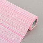 Бумага упаковочная крафт "Полоски люкс", бело-розовая, 0.5 х 10 м - Фото 1