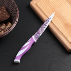 Нож кухонный с антиналипающим покрытием «Буйство красок», лезвие 13 см, цвет МИКС - Фото 1