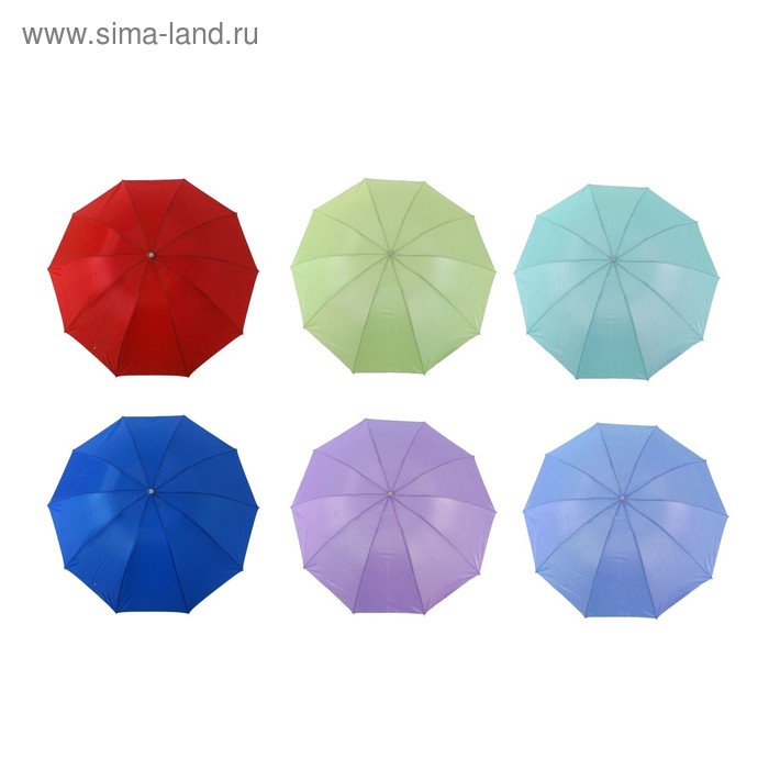 Зонт механический "Однотонный", R=54см, цвет МИКС