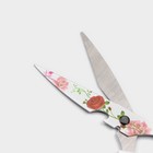 Ножницы кухонные с антиналипающим покрытием Доляна «Цветение», 22 см, цвет МИКС - фото 4553368