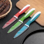 Нож кухонный с антиналипающим покрытием «Симпл», лезвие 9,5 см, цвет МИКС - Фото 2
