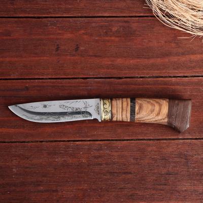 Нож охотничий «Гуннар», 22 см, клинок 112 мм/2.8 мм, с узором